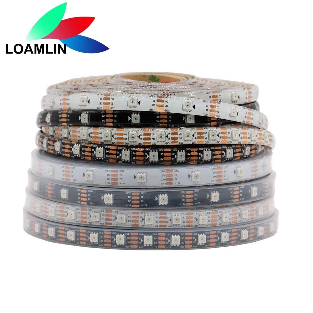 RGB LED ȼ Ʈ Ʈ,  ּ   LED  ñ׳, DC12V, WS2815 (WS2812B Ʈ), m 30, 60/144 LED